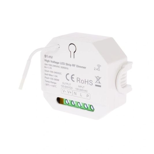 RF Controller für 230V einfarbige LED Streifen – kabellos koppelbar