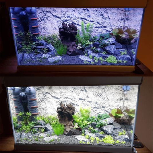 RGB LED Streifen + einfarbiger Streifen 70 - 100 cm komplettes Set