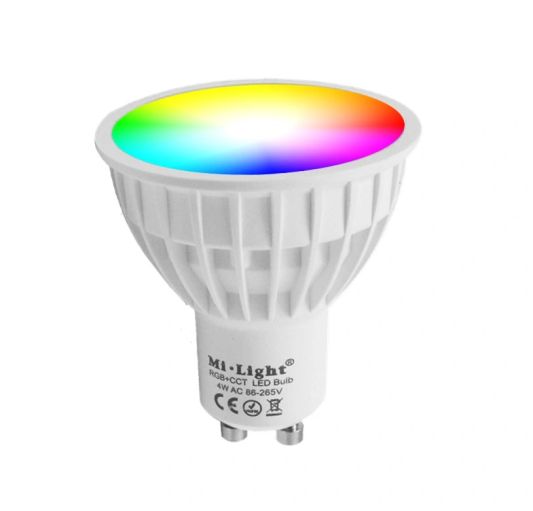 RGBWW LED Lampe mit Fernbedienung 4W GU10 1 bis 4 Lampen