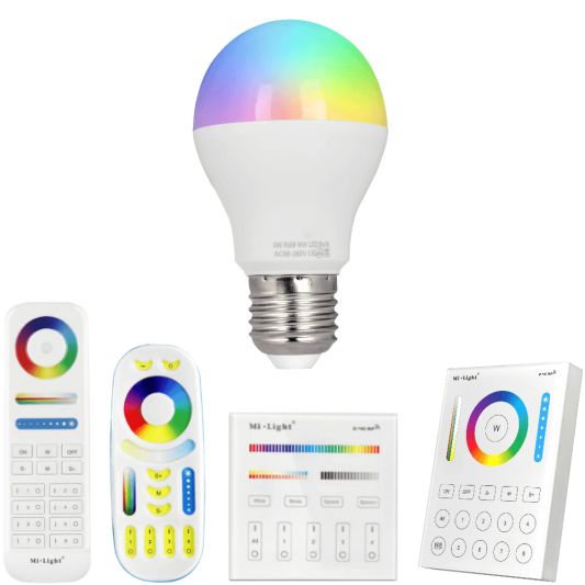 RGBWW LED Lampe mit Fernbedienung 6W E27 1 bis 4 Lampen