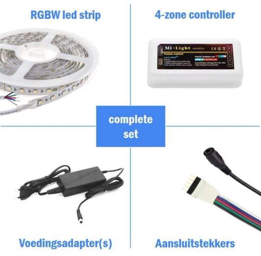 RGBW LED Streifen Basic mit Milight Steuerung 11 bis 20 Meter