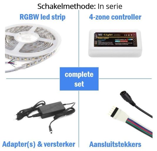 RGBW LED Streifen Premium mit Fernbedienung 11 bis 20 Meter