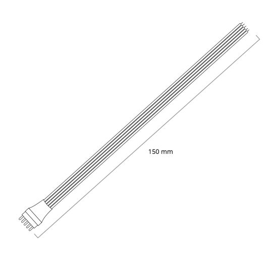 RGBW Stecker mit Kabel 15 cm