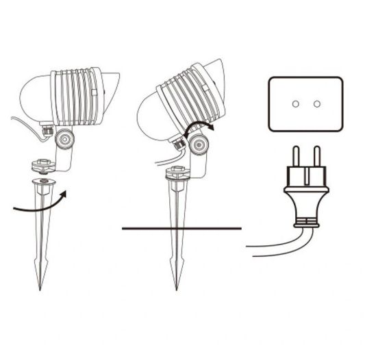 RGBW Wifi led tuinspot 9 Watt Pro