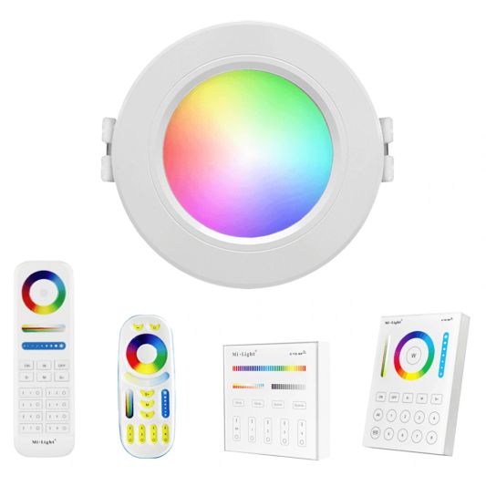 RGBWW komplettes Set mit 1-4 LED Strahler von 6 Watt inklusiv Bedienung