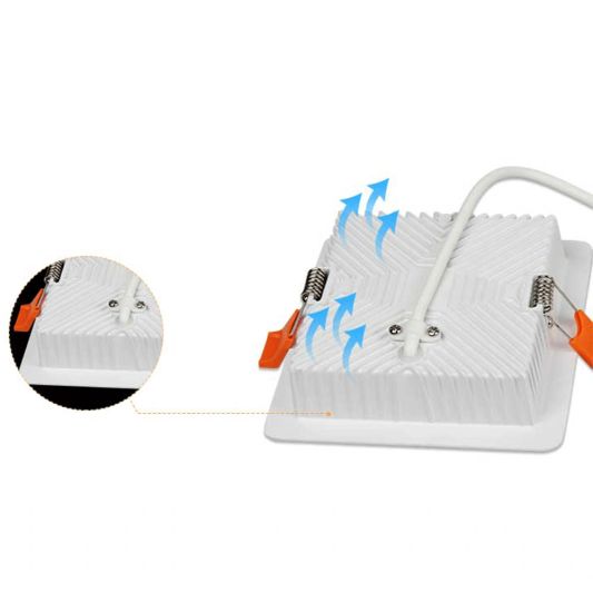 RGBWW komplettes Set mit 1-4 viereckige LED downlights 9 Watt Set mit Fernbedienung