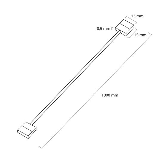 RGBWW Anschlussstücke mit 100 cm Kabel ohne Löten