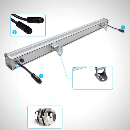 RGBWW LED Wall Washer 48 watt met afstandsbediening en 1-4 Wall Washers