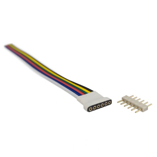 RGBWW Stecker 6 Pins mit 15 cm Kabel