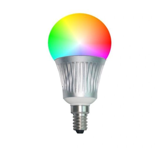 Set met 4 RGBW WIFI LED lampen 5 Watt E14