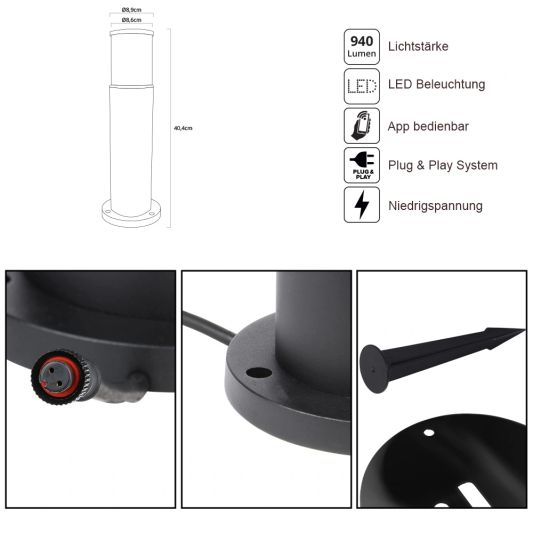 Smart Zigbee Standing Lamp 9W Runde - Starterset