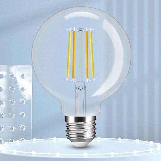 Smarte Filament Zigbee LED Lampe - Dual White 7W E27 Fassung - G95 Modell - Vorteilsset von 6 Stück
