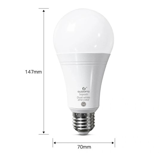 Smarte Zigbee Lampe - 12 Watt E27 Fassung- RGB+CCT - Vorteilsset mit 6 Stück
