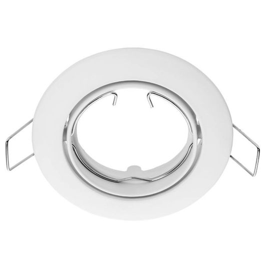 schwenkbare spotarmatur rund weiss geeignet fuer gu10mr16