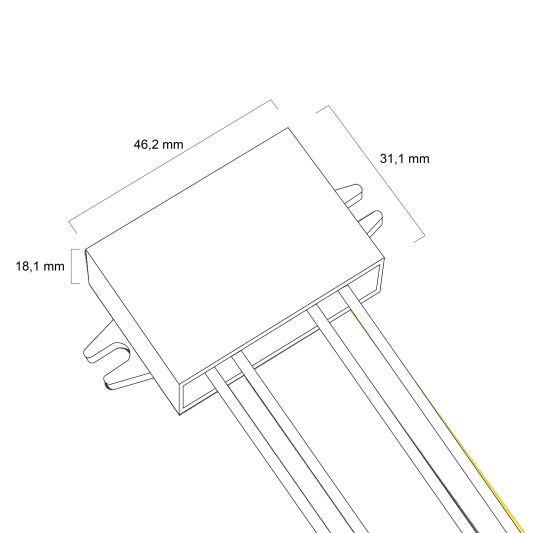 Stabilisator für LED Streifen - 12V/3A Output - Kunststoffgehäuse