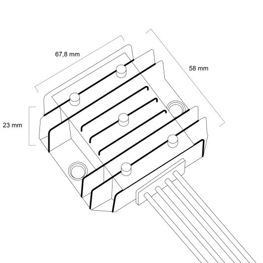 Stabilisator für LED-Streifen - 24V/3A Ausgang - Aluminium Gehäuse