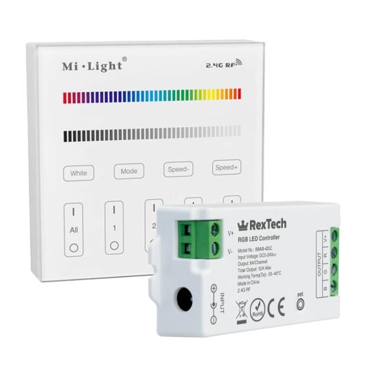 Touch Modul RGB Wandbedienung inklusiv Steuerung kabellos mit Batterie