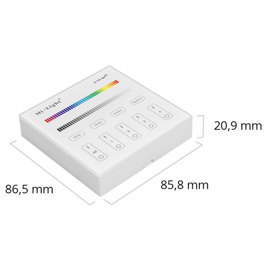 Touch Modul Wandbedienung kabellos RGB und RGBW auf Batterie Milight lose