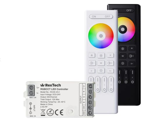 Touch RF 4 Zonen Fernbedienung RGBWW - komplett