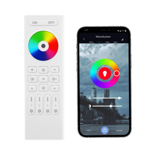 Touch RF 4 Zonen Fernbedienung + WLAN RGBW