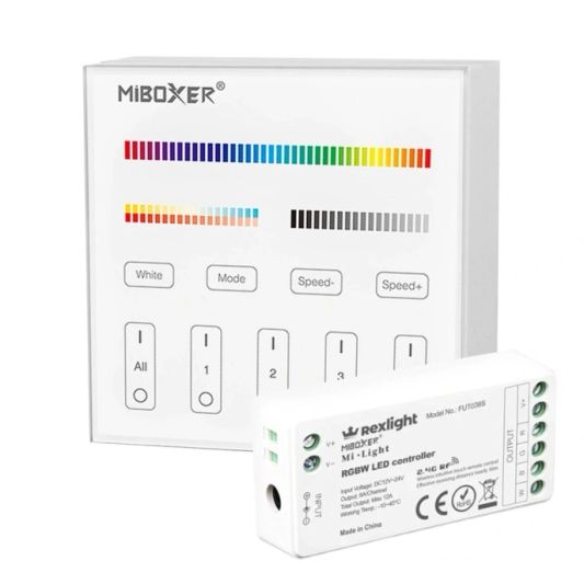 Touchpanel Wandbedienung inklusive Controller – kabellos und batteriebetrieben