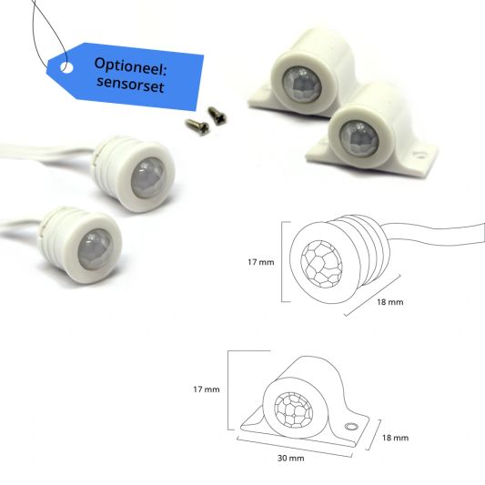Treppenbeleuchtung LED Streifen  warmweiß 130 cm - Komplettset