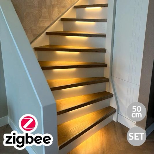 Treppenbeleuchtung LED Streifen Warmweiß - komplettes Set 50 cm