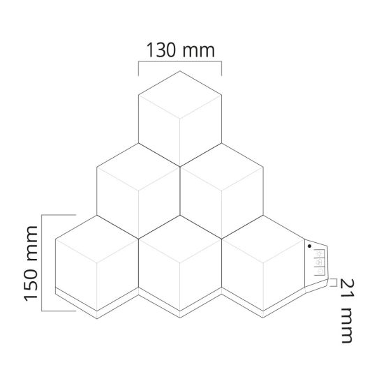 Tuya Hexagon RGBIC Wand-/Tischleuchten | 6er-Set