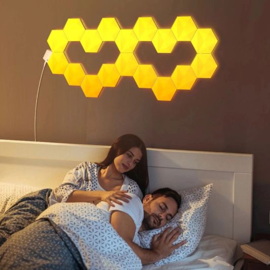 Tuya Hexagon RGBIC Wand-/Tischleuchten | 6er-Set