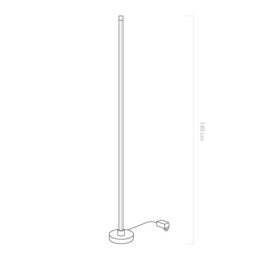 Tuya Stehlampe mit Dreamcolor LED Streifen – Inklusive Fernbedienung