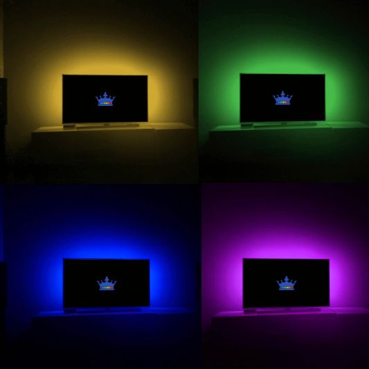 TV backlight Set mit 1 RGBWW Led Streifen für TV’s <32 inch