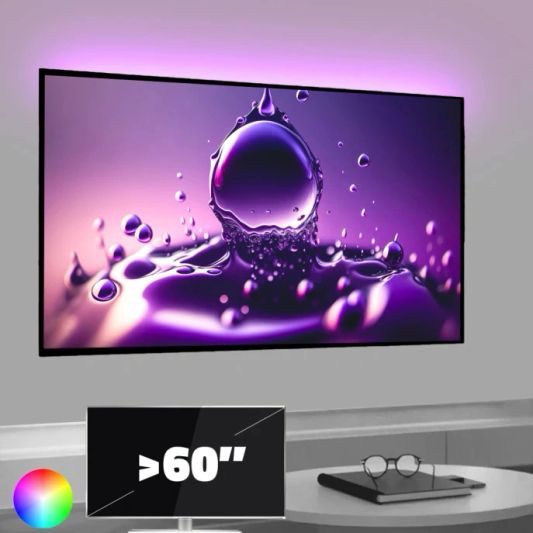 TV LED Streifen Set mit 1 RGB Streifen für TV’s > 60 inch