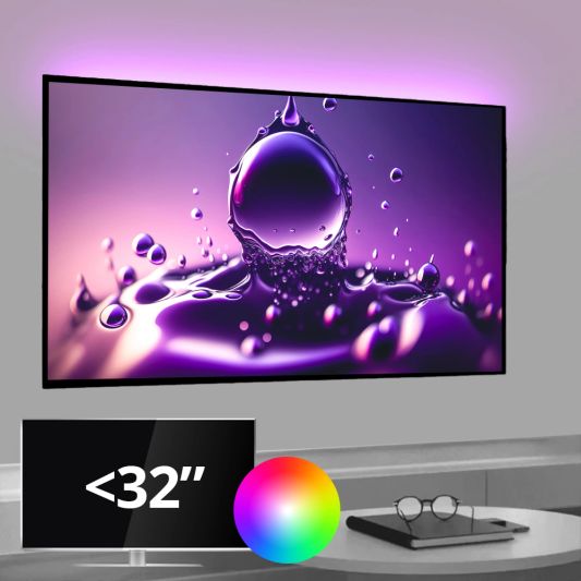 TV LED Streifen Set mit 1 RGB Streifen für TV’s bis 32 inch