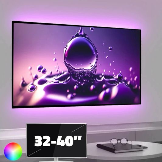 TV LED Streifen Set mit 2 RGB Streifen für TV’s von 32 bis 40 inch