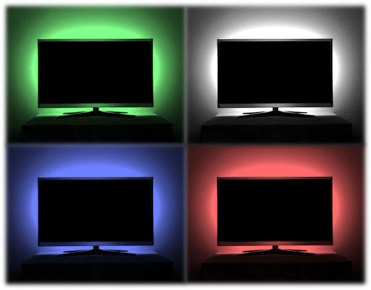 TV LED Streifen Set mit 2 RGB Streifen für TV’s bis 32 inch