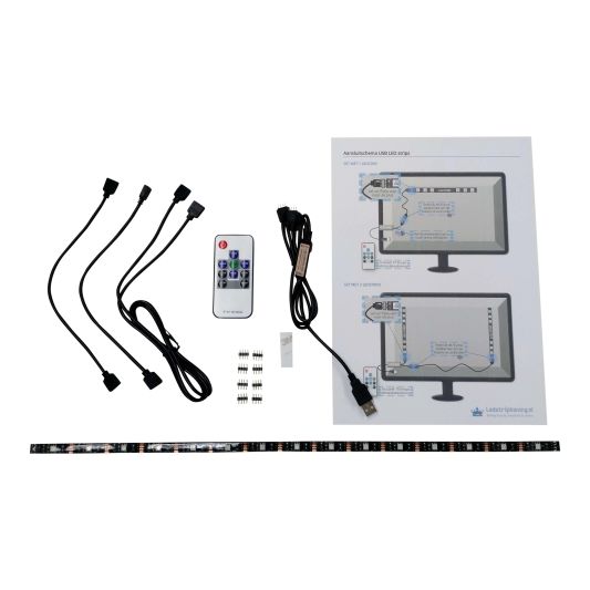 TV LED Streifen Set mit 1 RGB Streifen für TV’s bis 32 inch