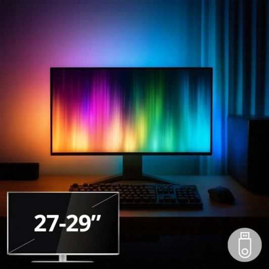 USB Gaming Monitor Ambilight LED Streifen - 27/29"