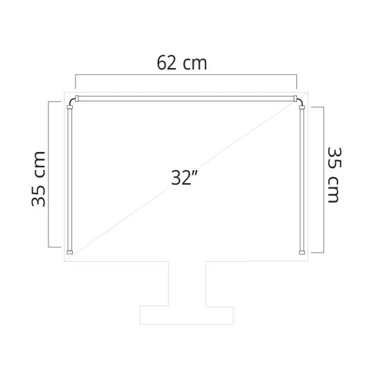 USB Gaming Monitor Ambilight LED Streifen - 32"