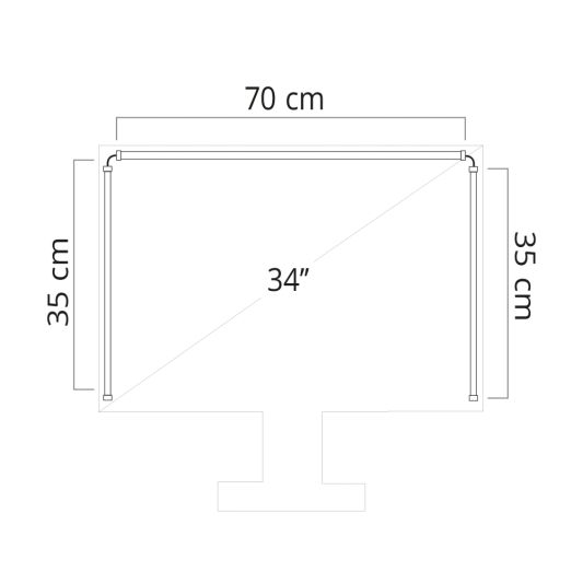 USB Gaming Monitor Ambilight LED Streifen - 34"