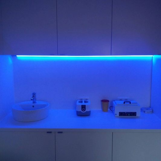 USB LED Streifen blau komplettes Set