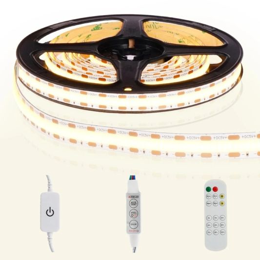 USB LED Streifen hellweiß komplettes Set