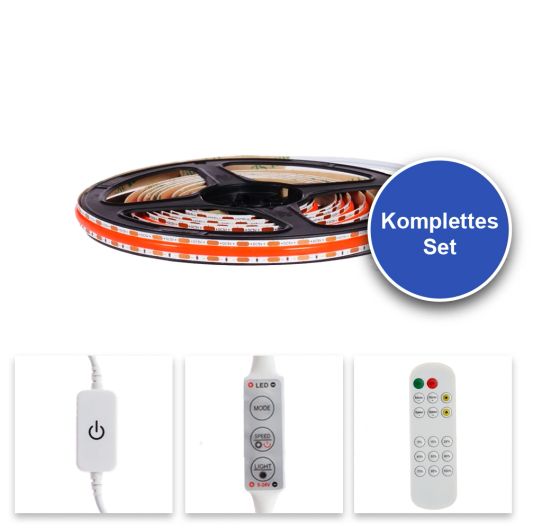 USB LED Streifen rot komplettes Set