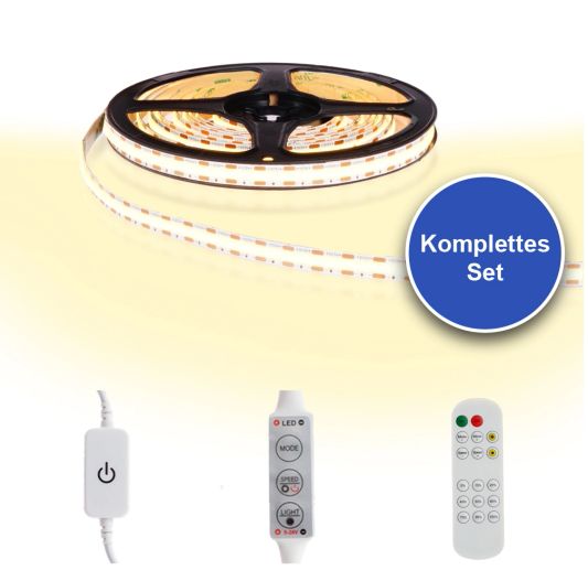 USB LED Streifen warmweiß komplettes Set