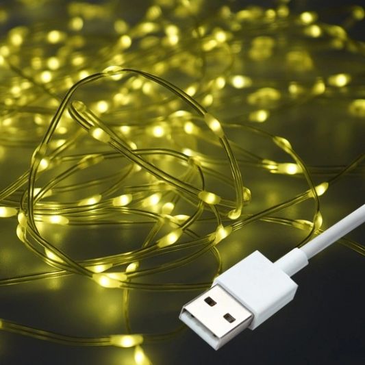 USB Lichterkette - RGB - 10 LEDs p/m - 20m