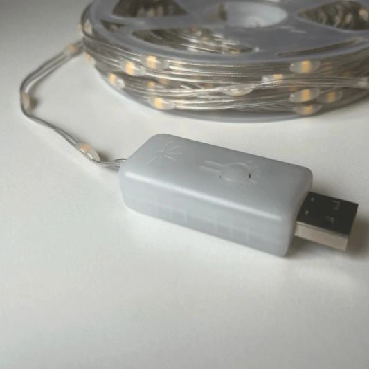 USB Lichterkette - Warmweiß - 10 LEDs p/m - 10M