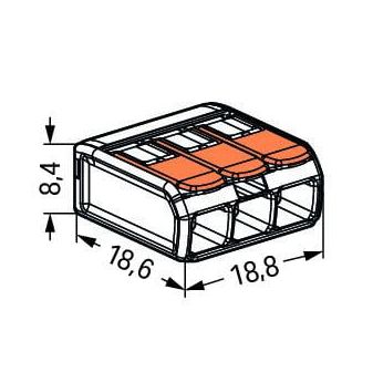 Wago Verbinder 3-Weg Schweißklemme Set 12 Stück