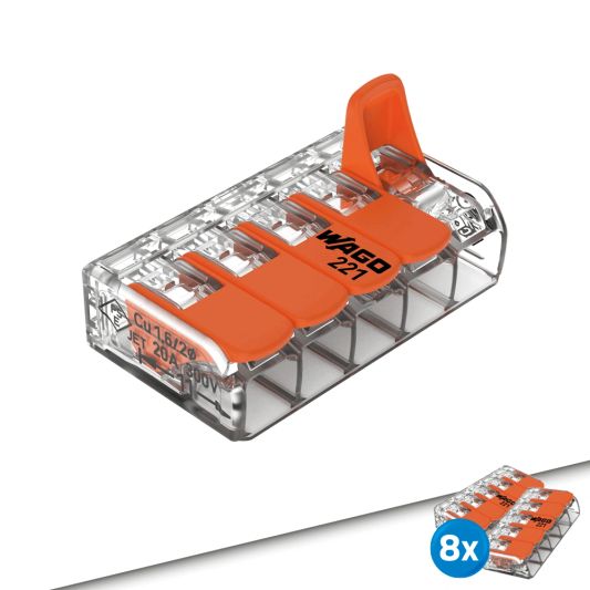 Wago Verbinder 5-Weg Schweißklemme Set 8 Stück