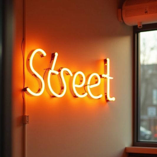 Wanddekoration LED Streifen Set Neon RGB midi gerade