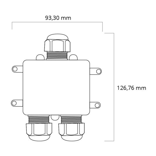 Wasserdichter Verteilerkasten IP68 3-fach Y-Stück - 3er Set
