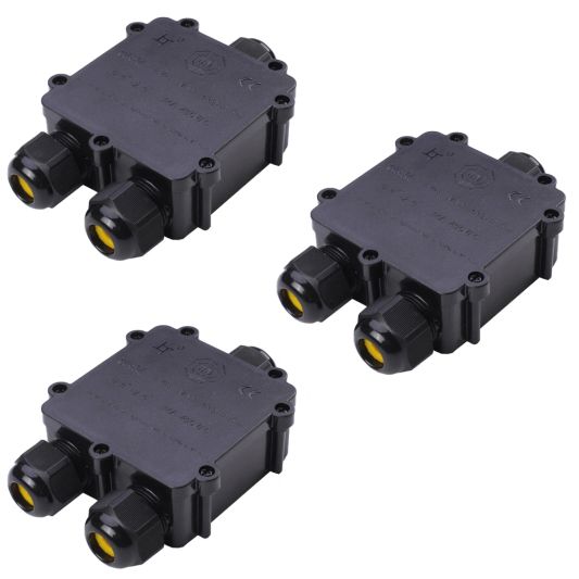 Wasserdichter Verteilerkasten IP68 3-fach Y-Stück - 3er Set